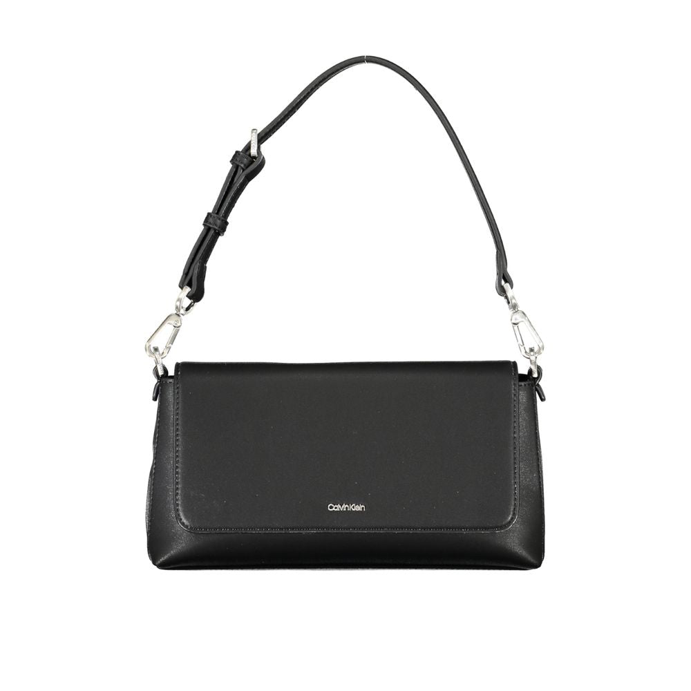 Black Polyester Handbag - GLAMHUB BOUTIQUE 