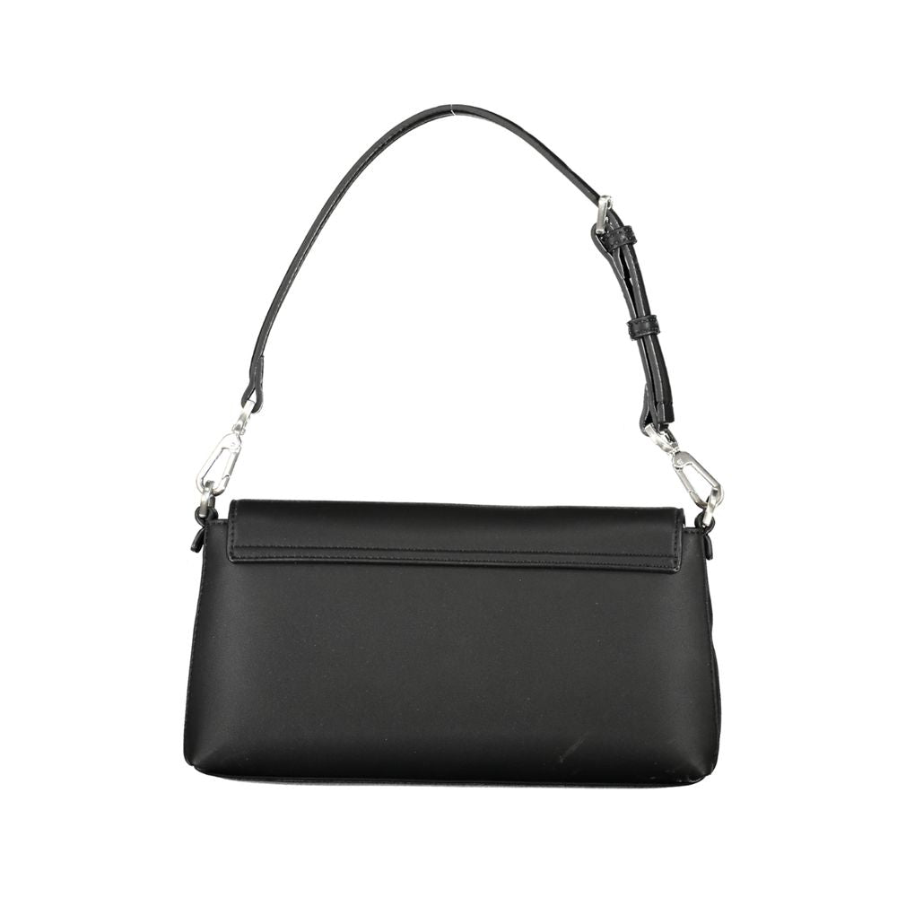 Black Polyester Handbag - GLAMHUB BOUTIQUE 