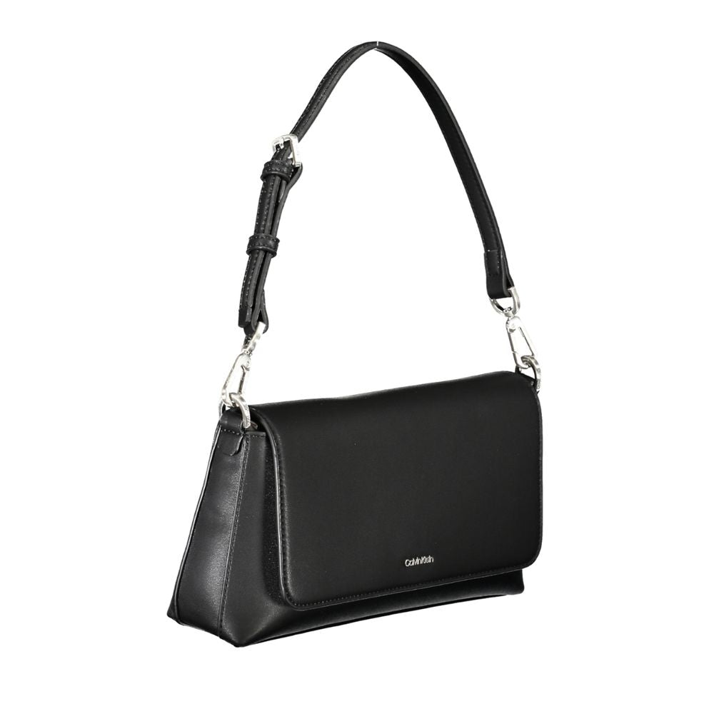 Black Polyester Handbag - GLAMHUB BOUTIQUE 