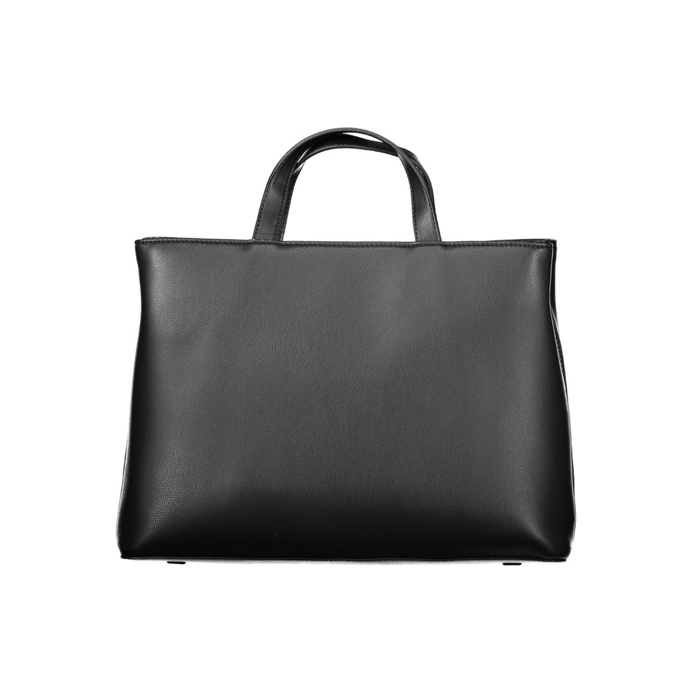 Black Polyester Handbag - GLAMHUB BOUTIQUE 