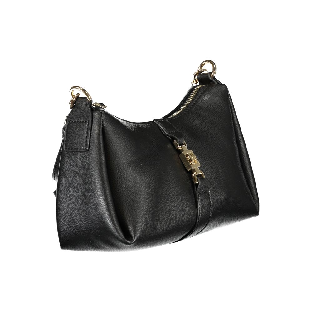 Black Polyester Handbag - GLAMHUB BOUTIQUE 