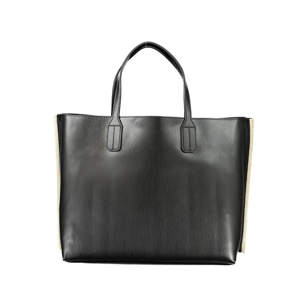 Black Polyethylene Handbag - GLAMHUB BOUTIQUE 