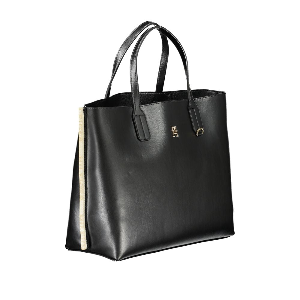 Black Polyethylene Handbag - GLAMHUB BOUTIQUE 