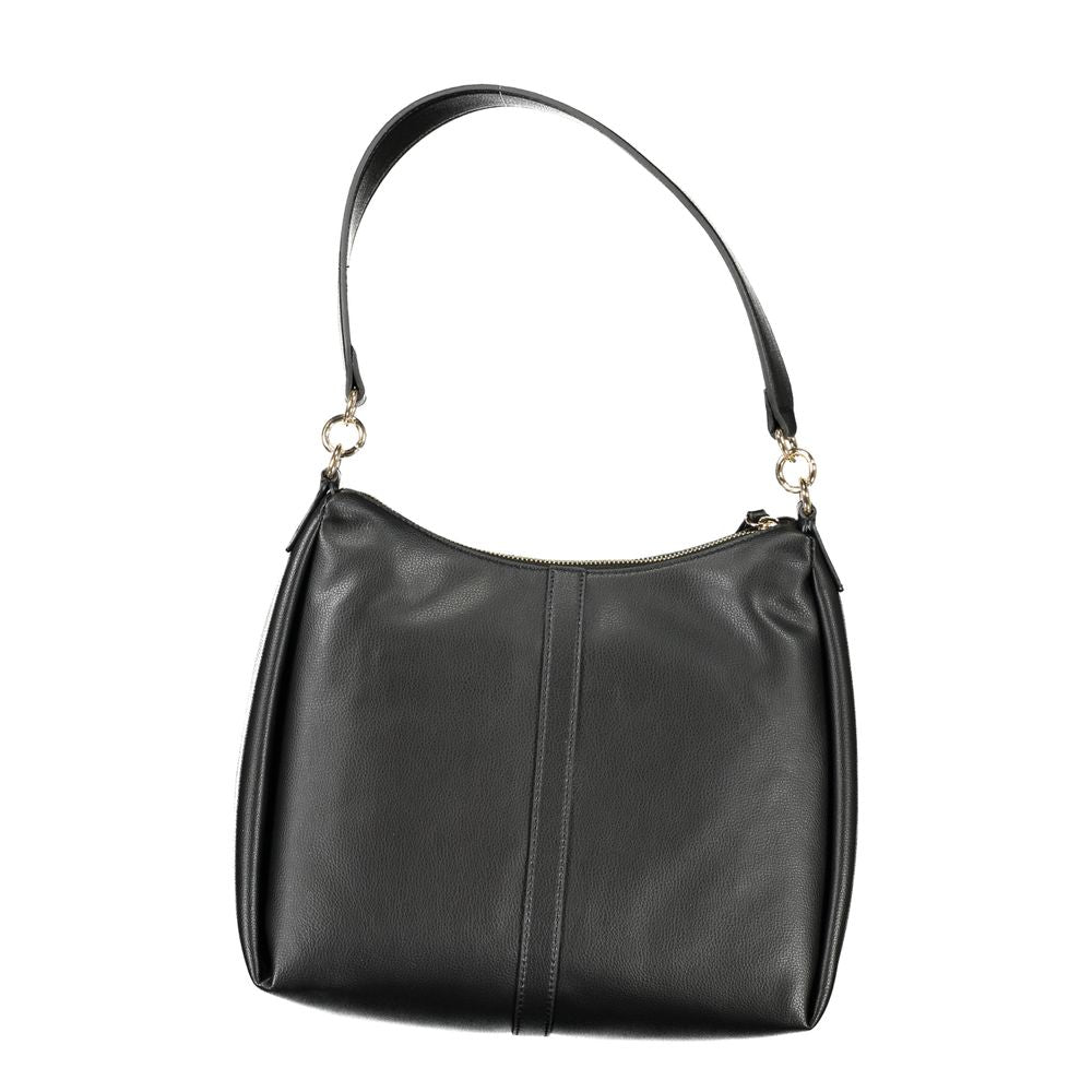 Black Polyester Handbag - GLAMHUB BOUTIQUE 