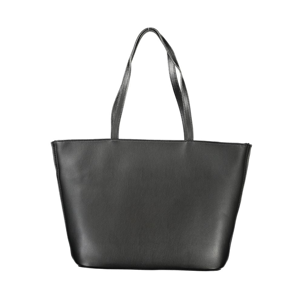 Black Polyester Handbag - GLAMHUB BOUTIQUE 