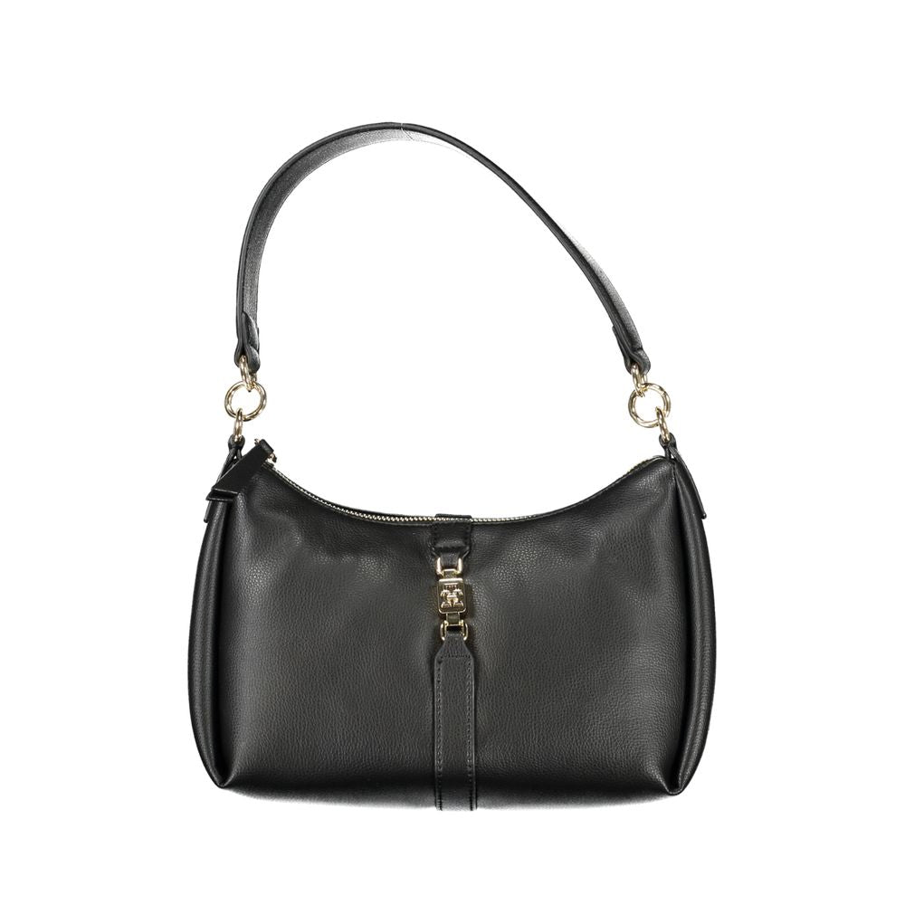 Black Polyester Handbag - GLAMHUB BOUTIQUE 