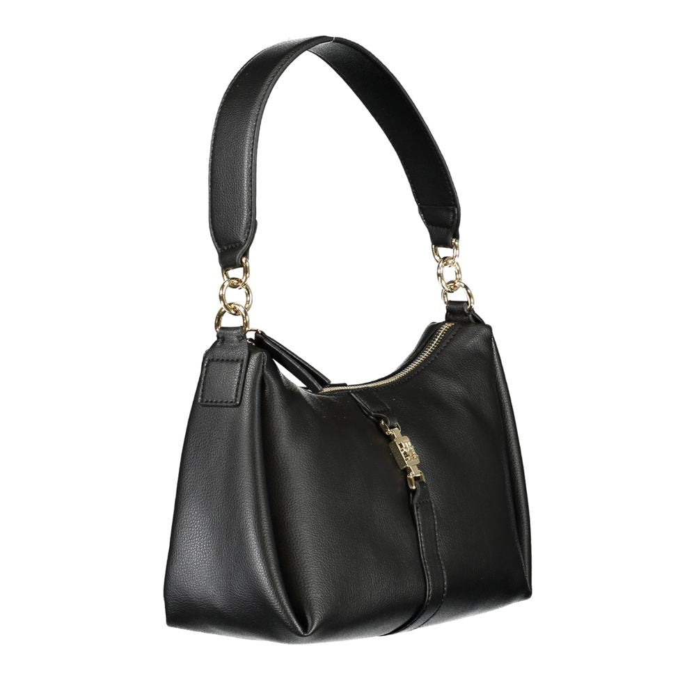 Black Polyester Handbag - GLAMHUB BOUTIQUE 