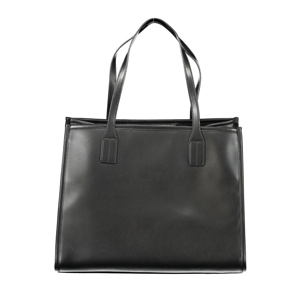 Black Polyethylene Handbag - GLAMHUB BOUTIQUE 