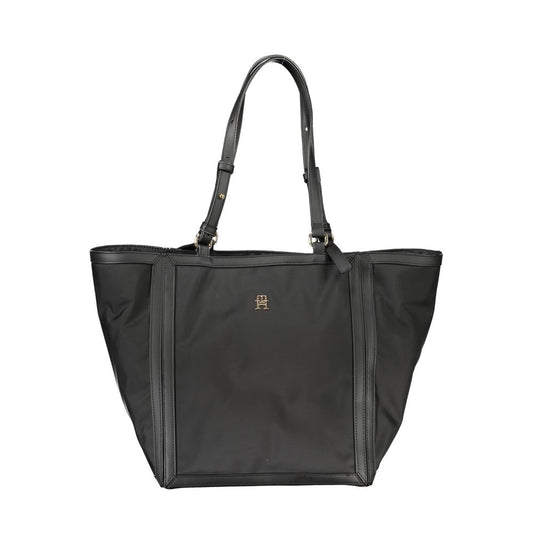 Black Polyester Handbag - GLAMHUB BOUTIQUE 