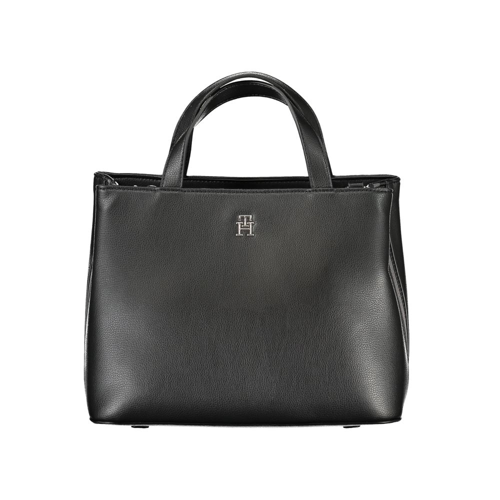 Black Polyester Handbag - GLAMHUB BOUTIQUE 