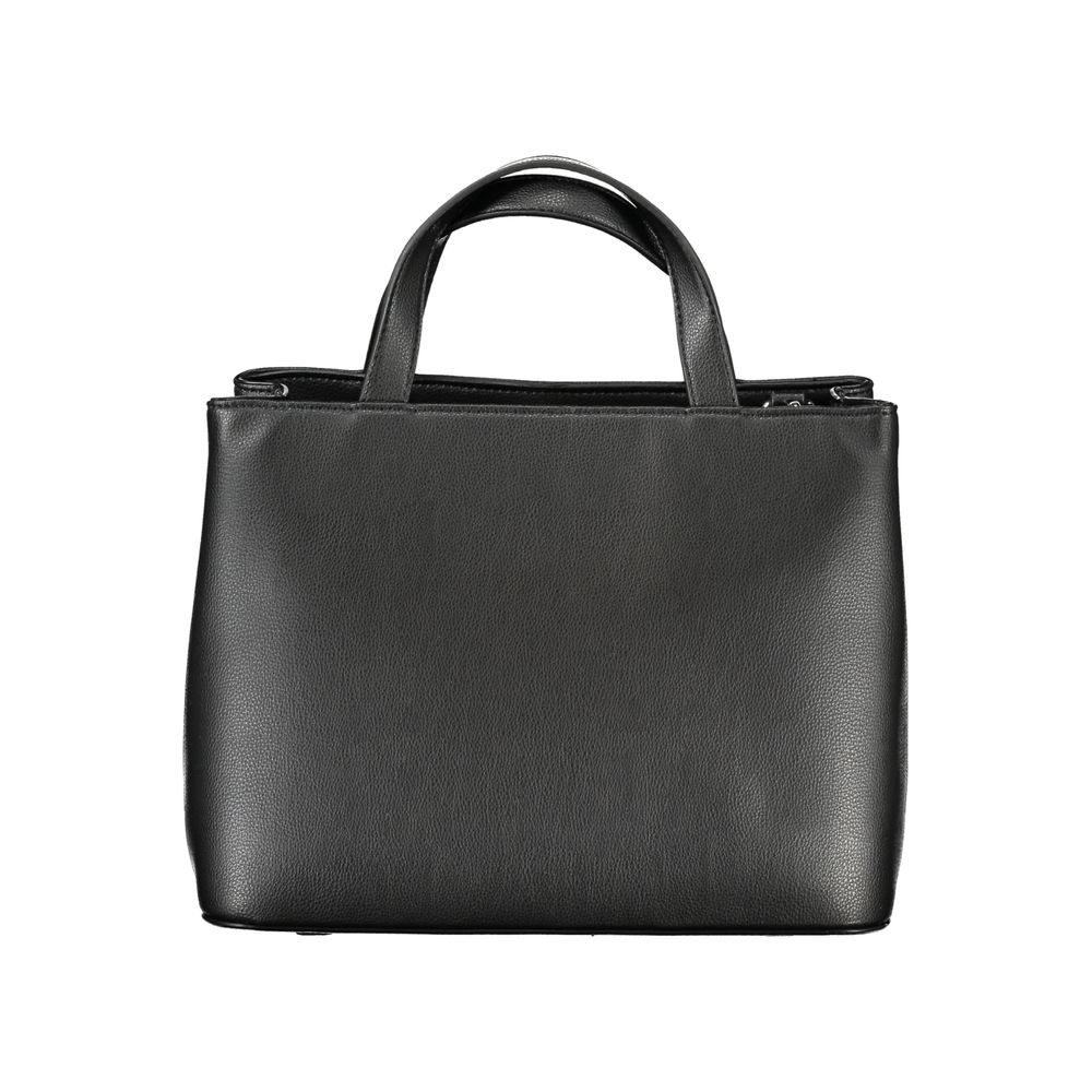 Black Polyester Handbag - GLAMHUB BOUTIQUE 