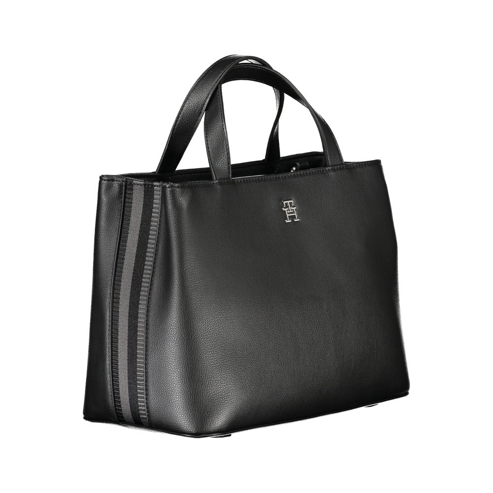 Black Polyester Handbag - GLAMHUB BOUTIQUE 