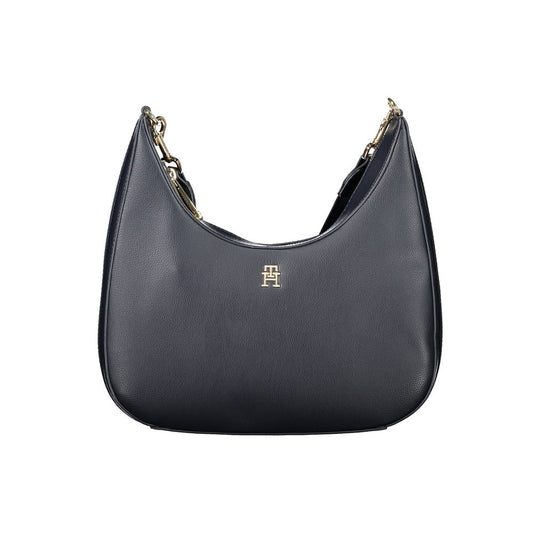 Blue Polyester Handbag - GLAMHUB BOUTIQUE 