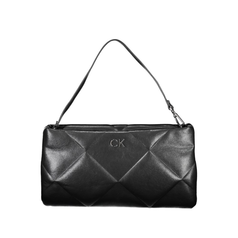 Black Polyester Handbag - GLAMHUB BOUTIQUE 