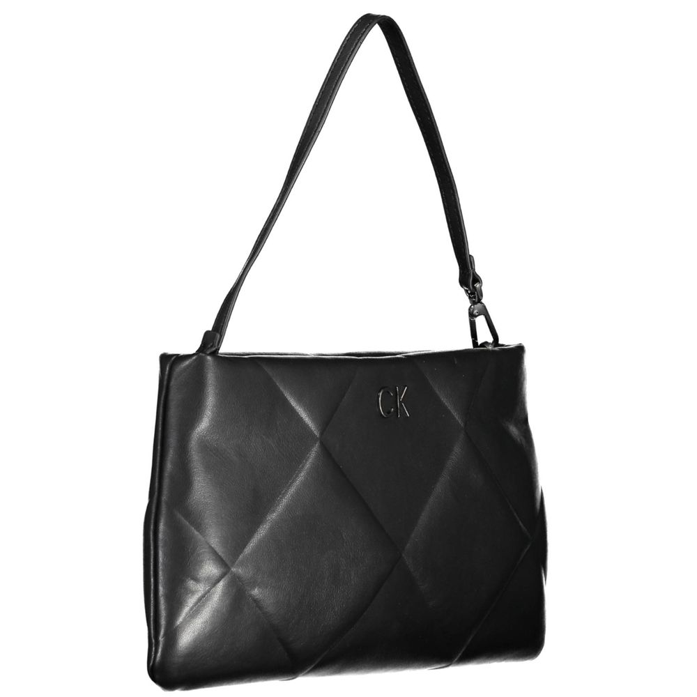 Black Polyester Handbag - GLAMHUB BOUTIQUE 