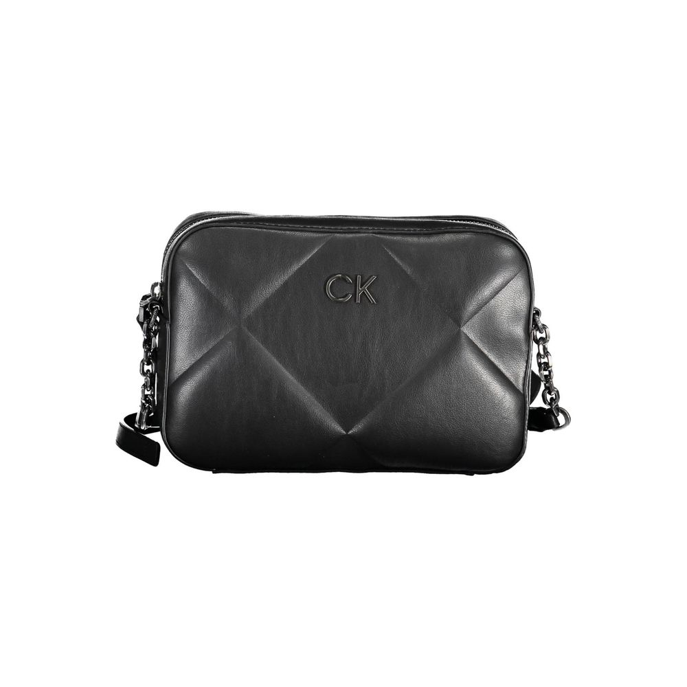 Black Polyester Handbag - GLAMHUB BOUTIQUE 