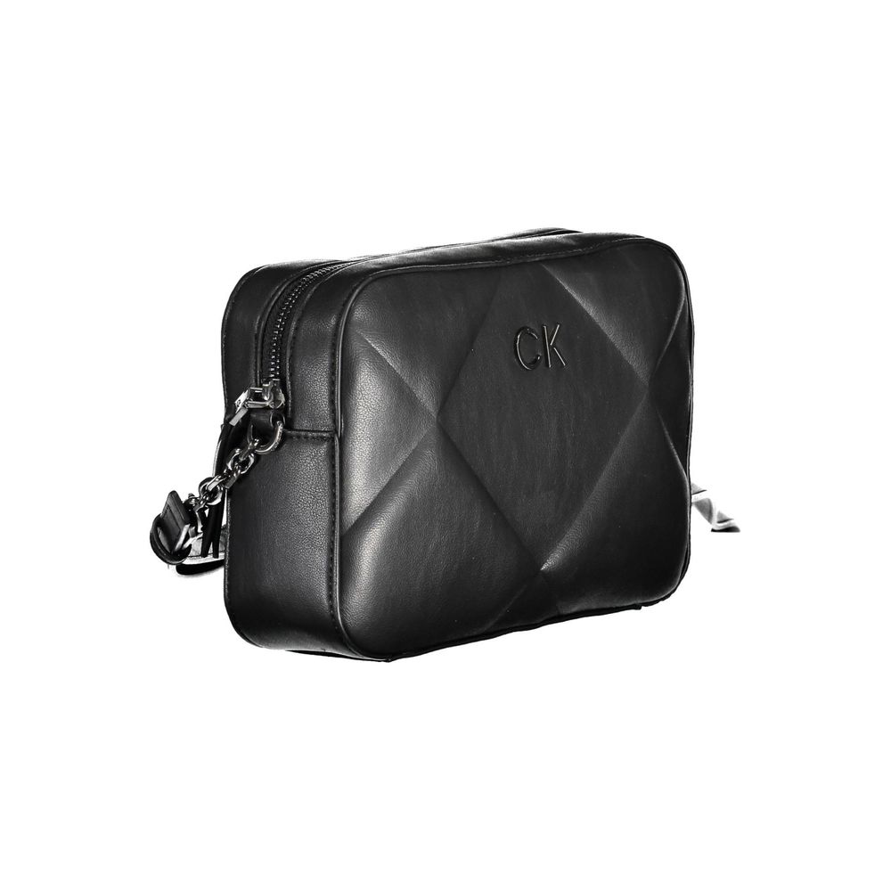 Black Polyester Handbag - GLAMHUB BOUTIQUE 