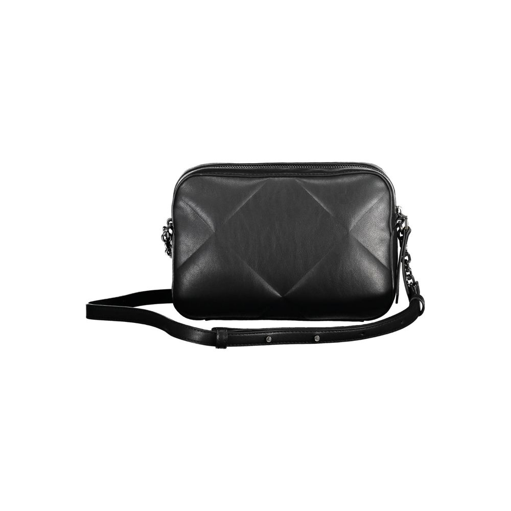 Black Polyester Handbag - GLAMHUB BOUTIQUE 