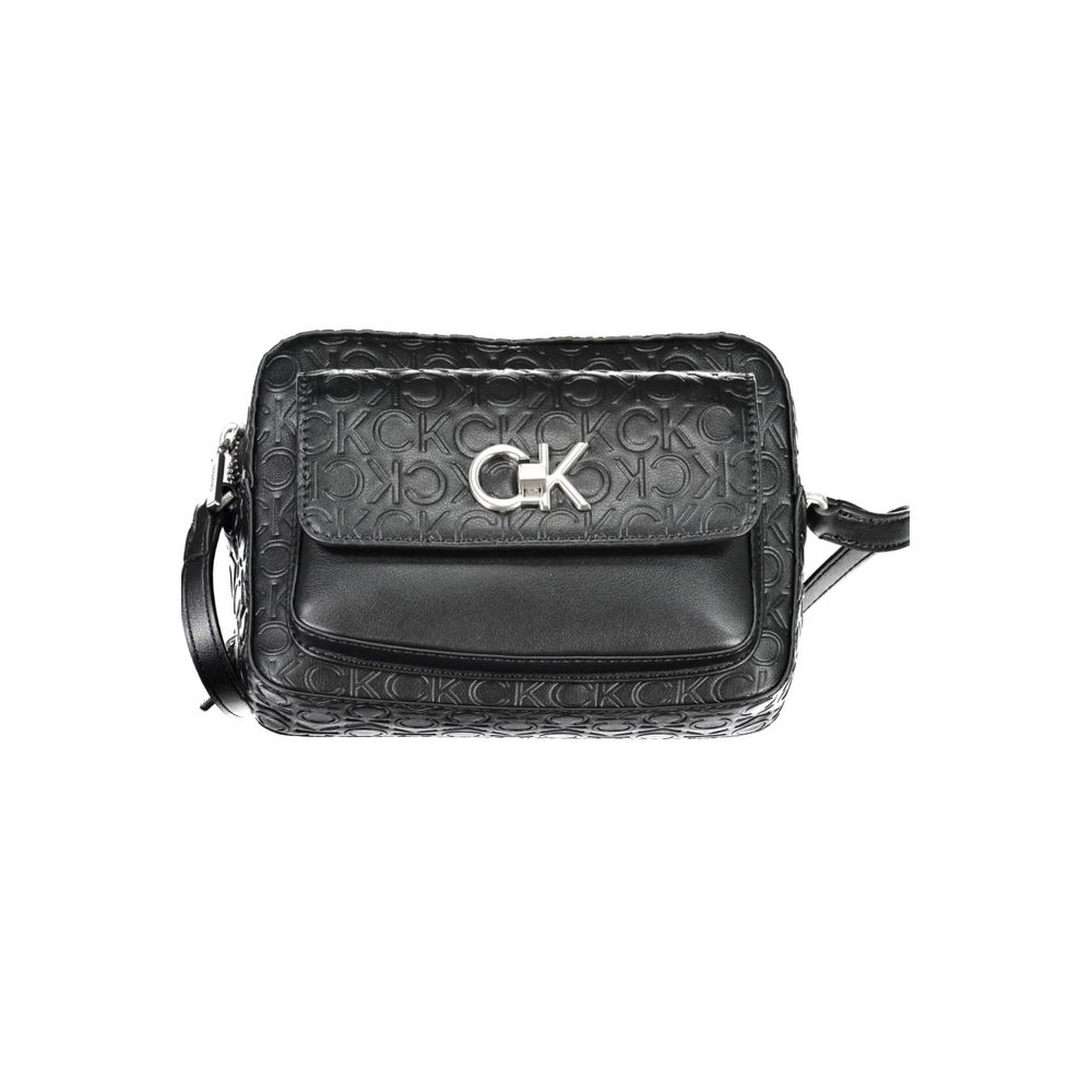 Black Polyester Handbag - GLAMHUB BOUTIQUE 