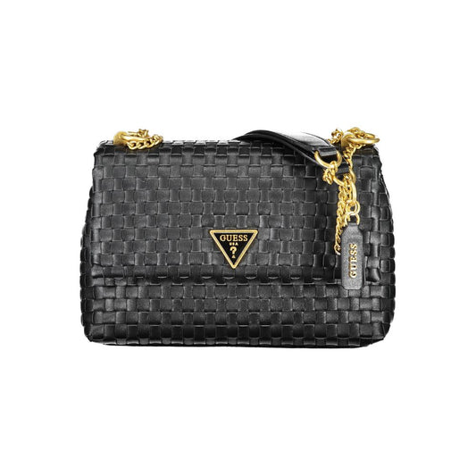 Black Polyethylene Handbag - GLAMHUB BOUTIQUE 