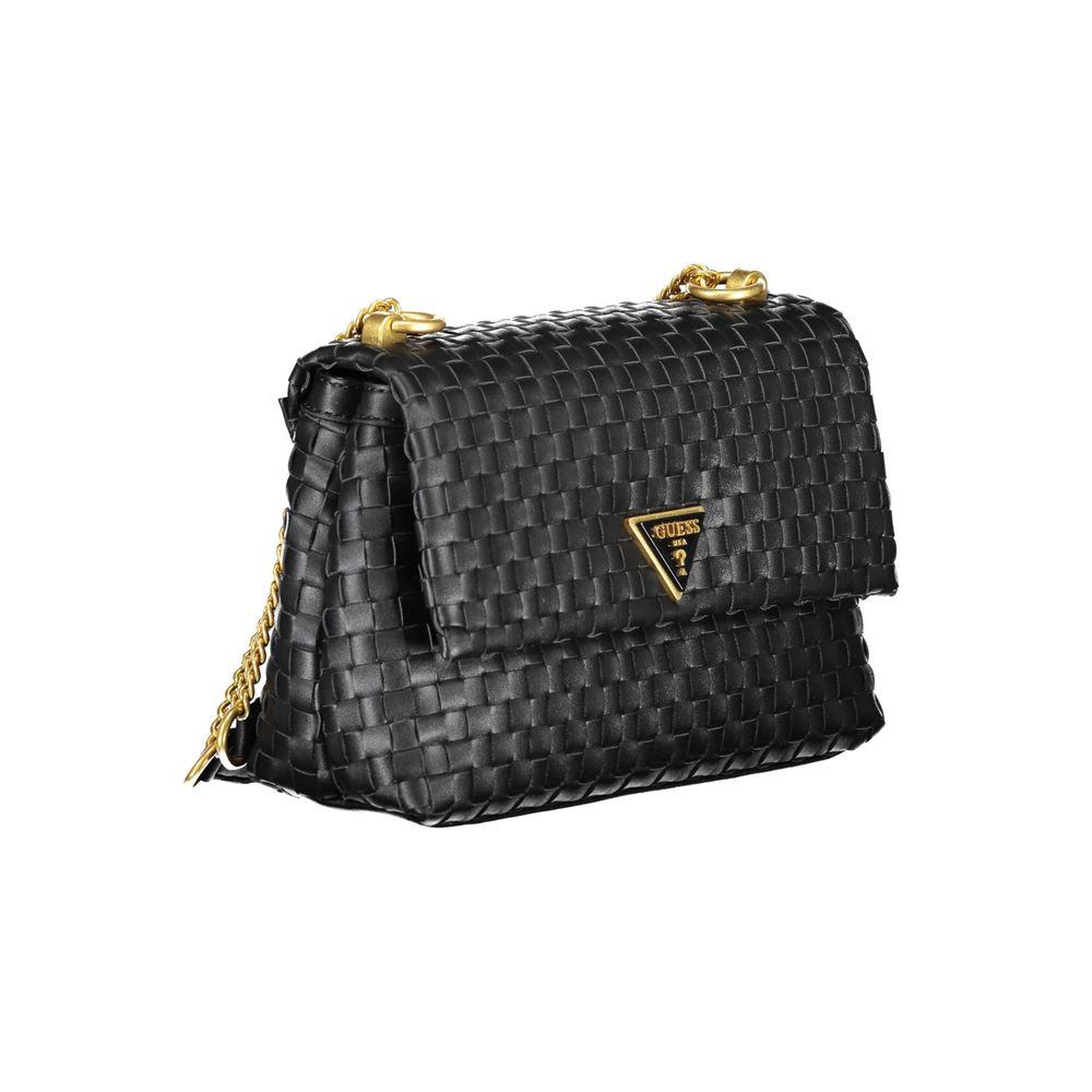 Black Polyethylene Handbag - GLAMHUB BOUTIQUE 