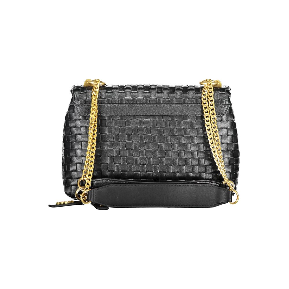 Black Polyethylene Handbag - GLAMHUB BOUTIQUE 