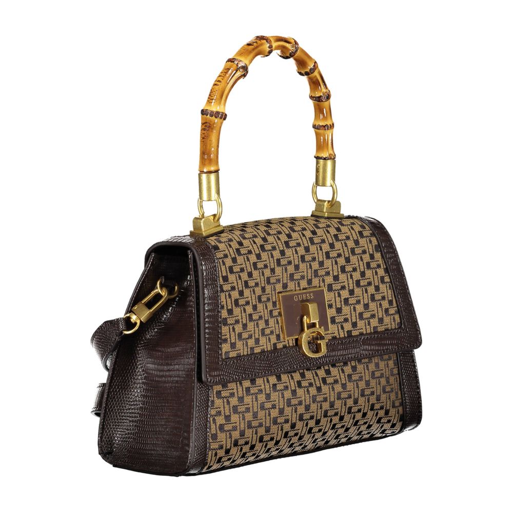 Brown Cotton Handbag - GLAMHUB BOUTIQUE 