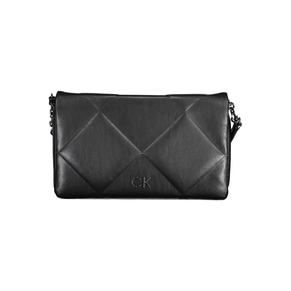 Black Polyester Handbag - GLAMHUB BOUTIQUE 