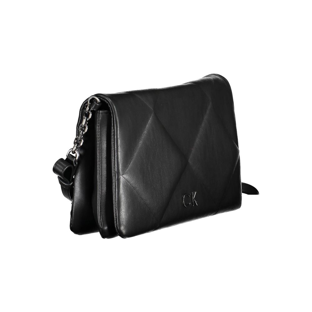 Black Polyester Handbag - GLAMHUB BOUTIQUE 