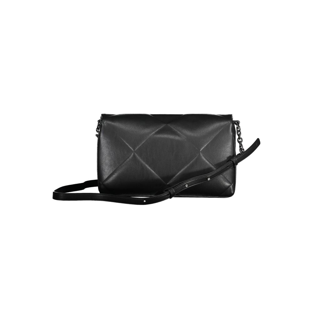 Black Polyester Handbag - GLAMHUB BOUTIQUE 