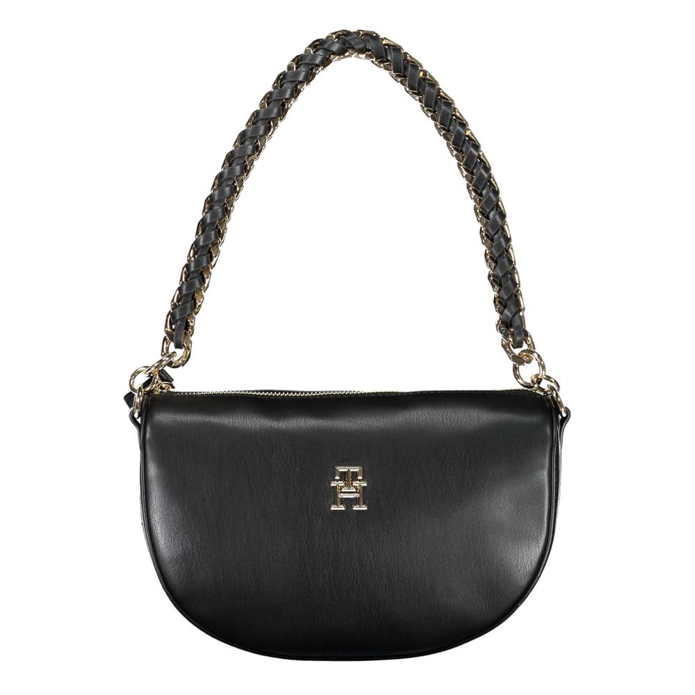 Black Polyethylene Handbag - GLAMHUB BOUTIQUE 