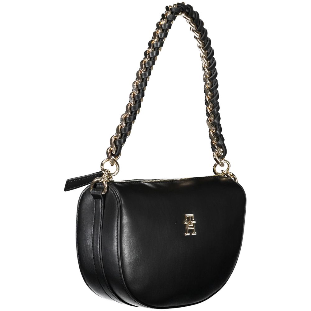 Black Polyethylene Handbag - GLAMHUB BOUTIQUE 