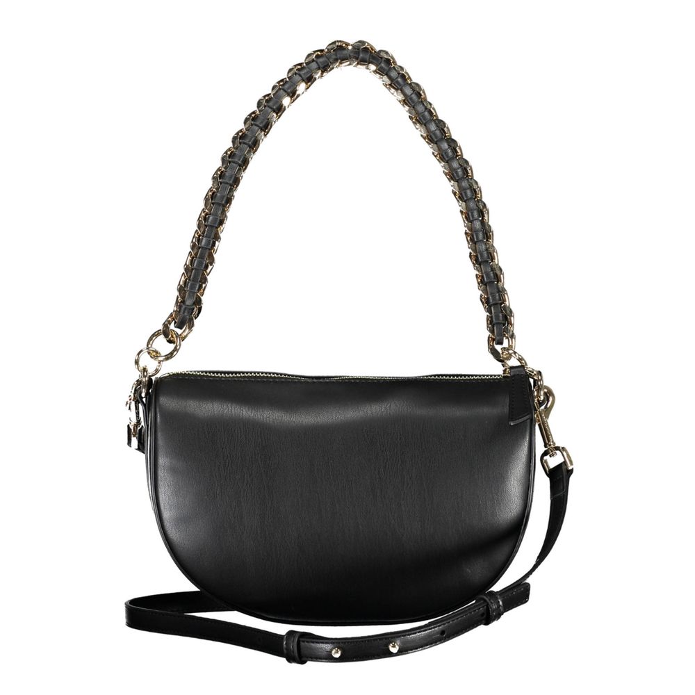 Black Polyethylene Handbag - GLAMHUB BOUTIQUE 