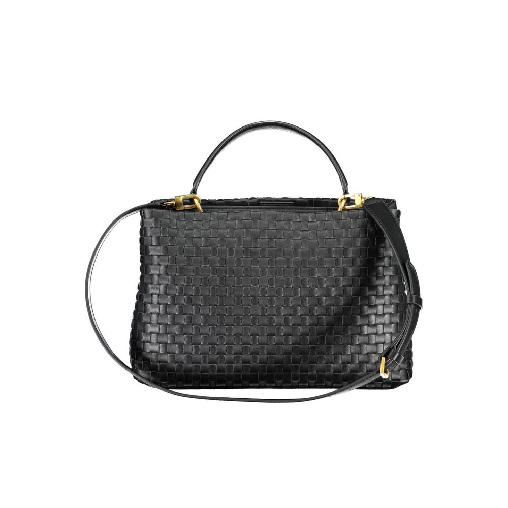 Black Polyethylene Handbag - GLAMHUB BOUTIQUE 