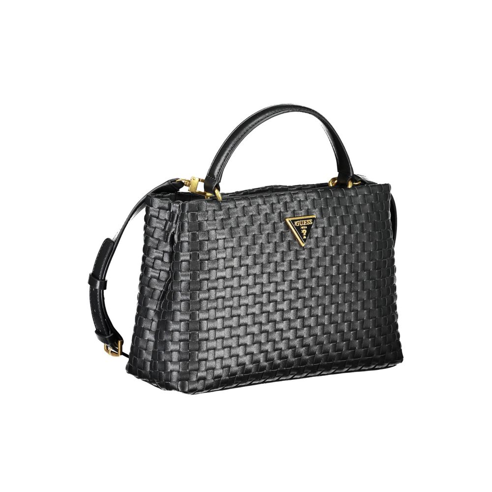 Black Polyethylene Handbag - GLAMHUB BOUTIQUE 