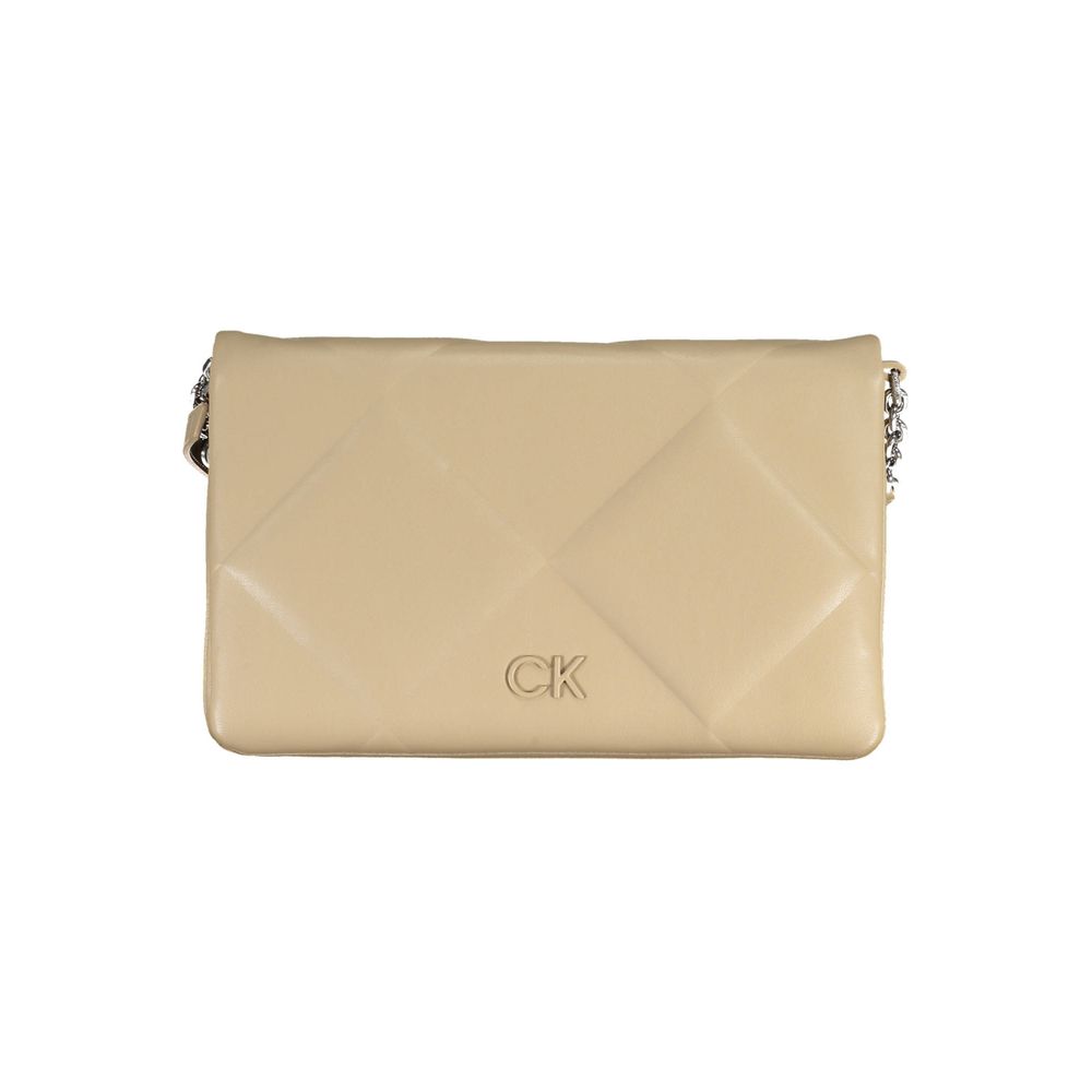 Beige Polyester Handbag - GLAMHUB BOUTIQUE 