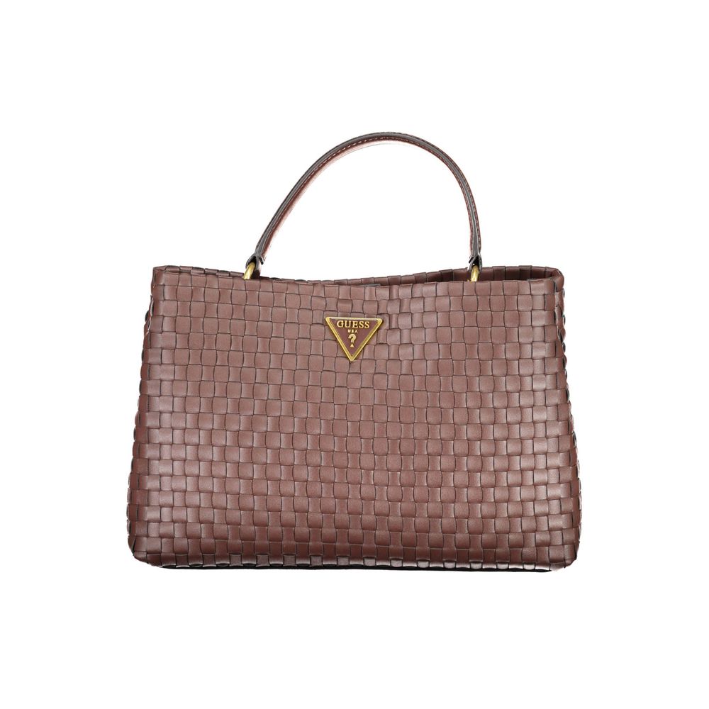 Brown Polyethylene Handbag - GLAMHUB BOUTIQUE 