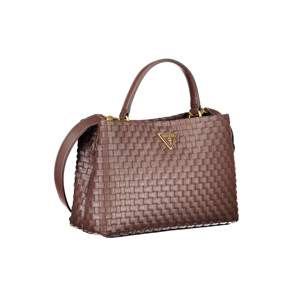 Brown Polyethylene Handbag - GLAMHUB BOUTIQUE 