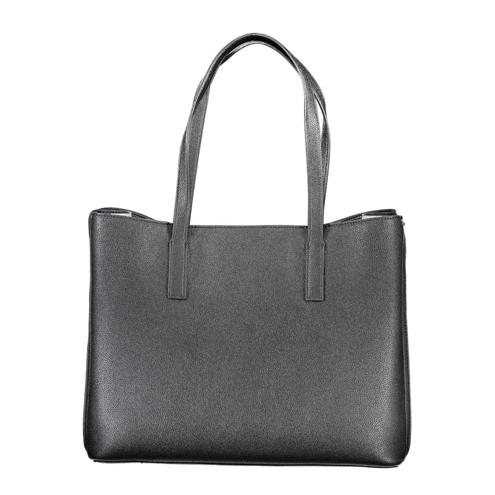 Black Polyethylene Handbag - GLAMHUB BOUTIQUE 