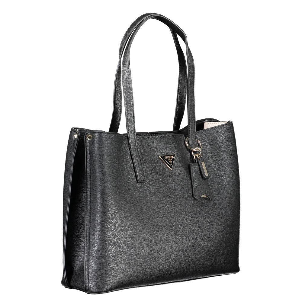 Black Polyethylene Handbag - GLAMHUB BOUTIQUE 