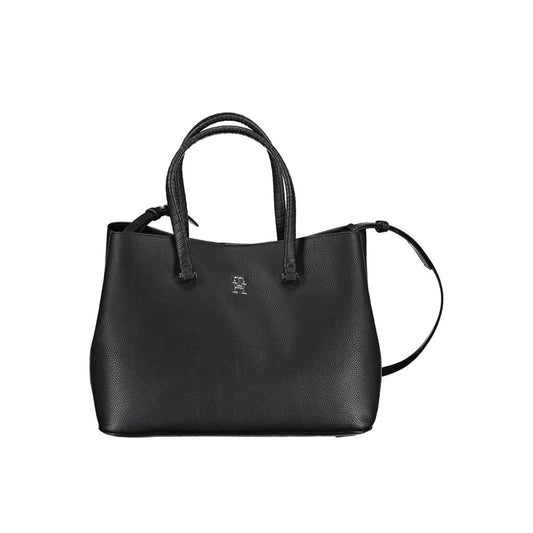 Black Polyethylene Handbag - GLAMHUB BOUTIQUE 