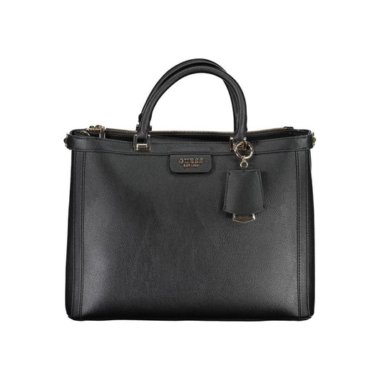 Black Polyethylene Handbag - GLAMHUB BOUTIQUE 