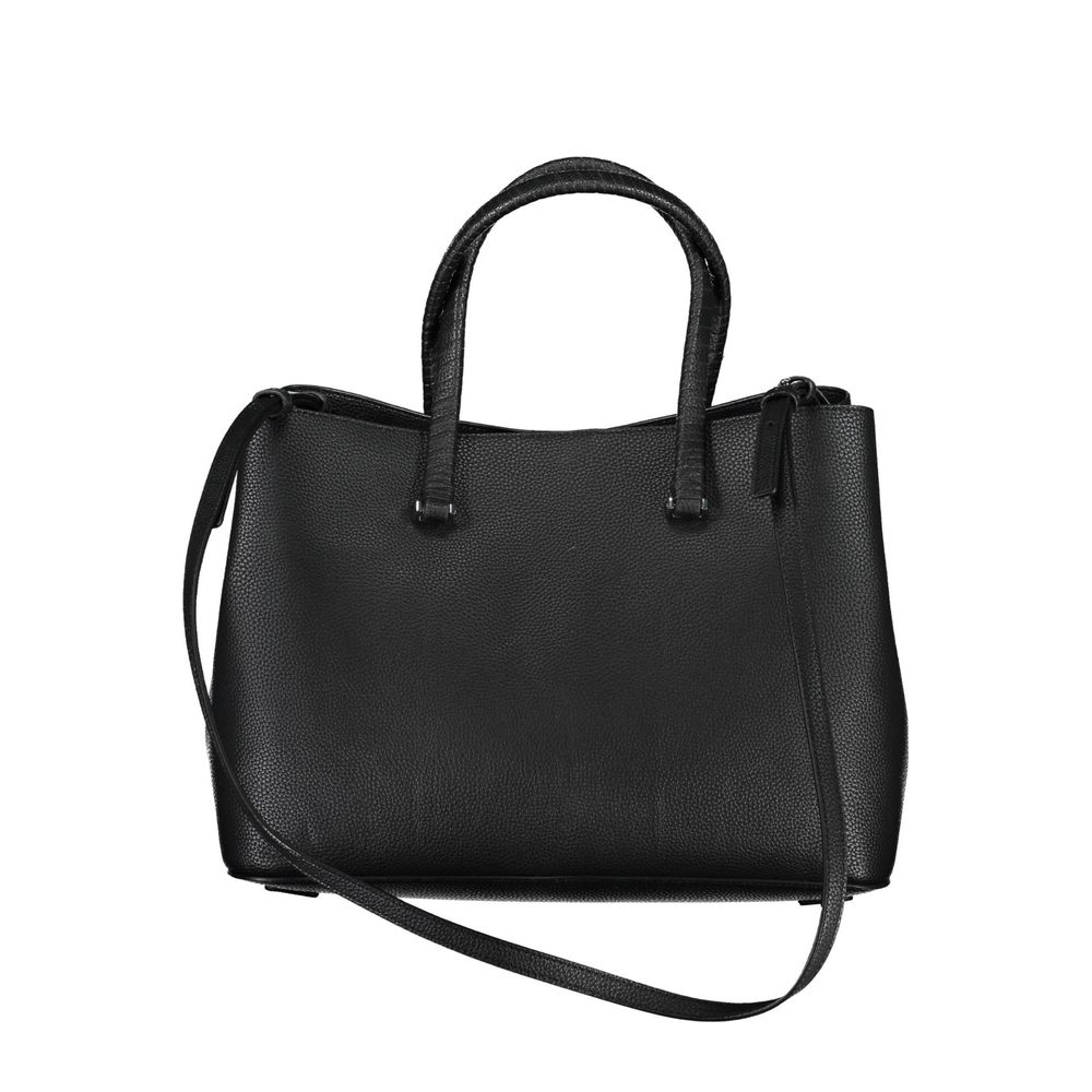 Black Polyethylene Handbag - GLAMHUB BOUTIQUE 