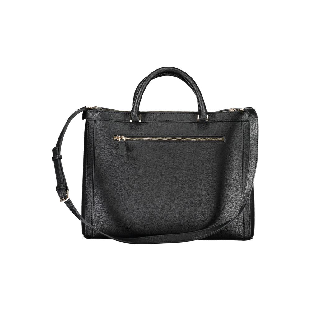 Black Polyethylene Handbag - GLAMHUB BOUTIQUE 