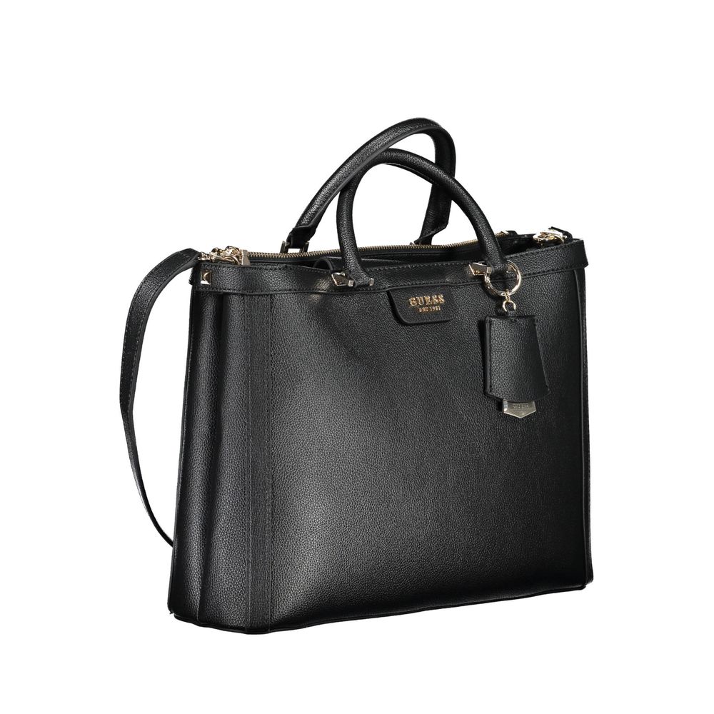 Black Polyethylene Handbag - GLAMHUB BOUTIQUE 