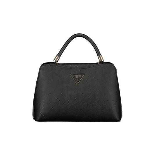 Black Polyethylene Handbag - GLAMHUB BOUTIQUE 