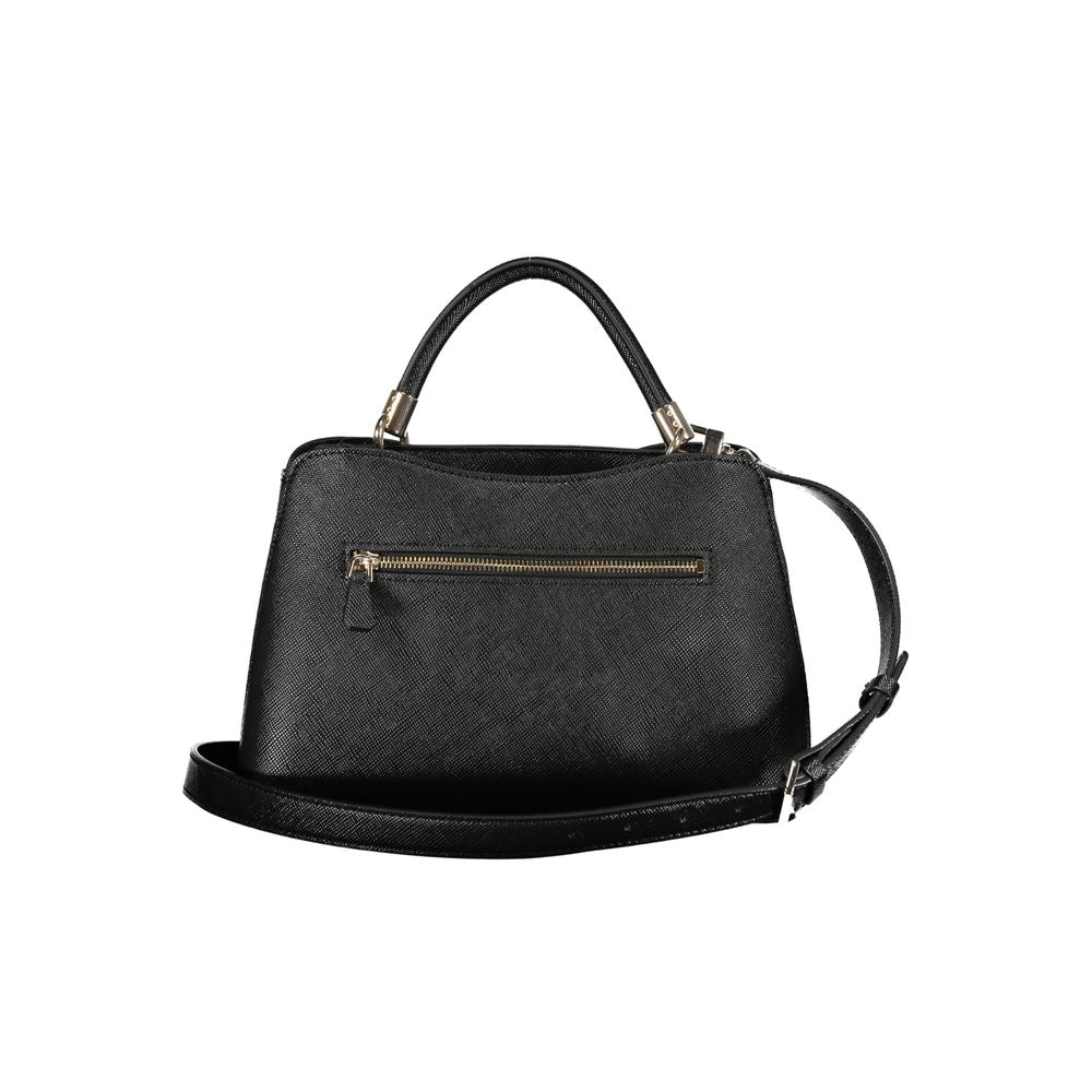 Black Polyethylene Handbag - GLAMHUB BOUTIQUE 