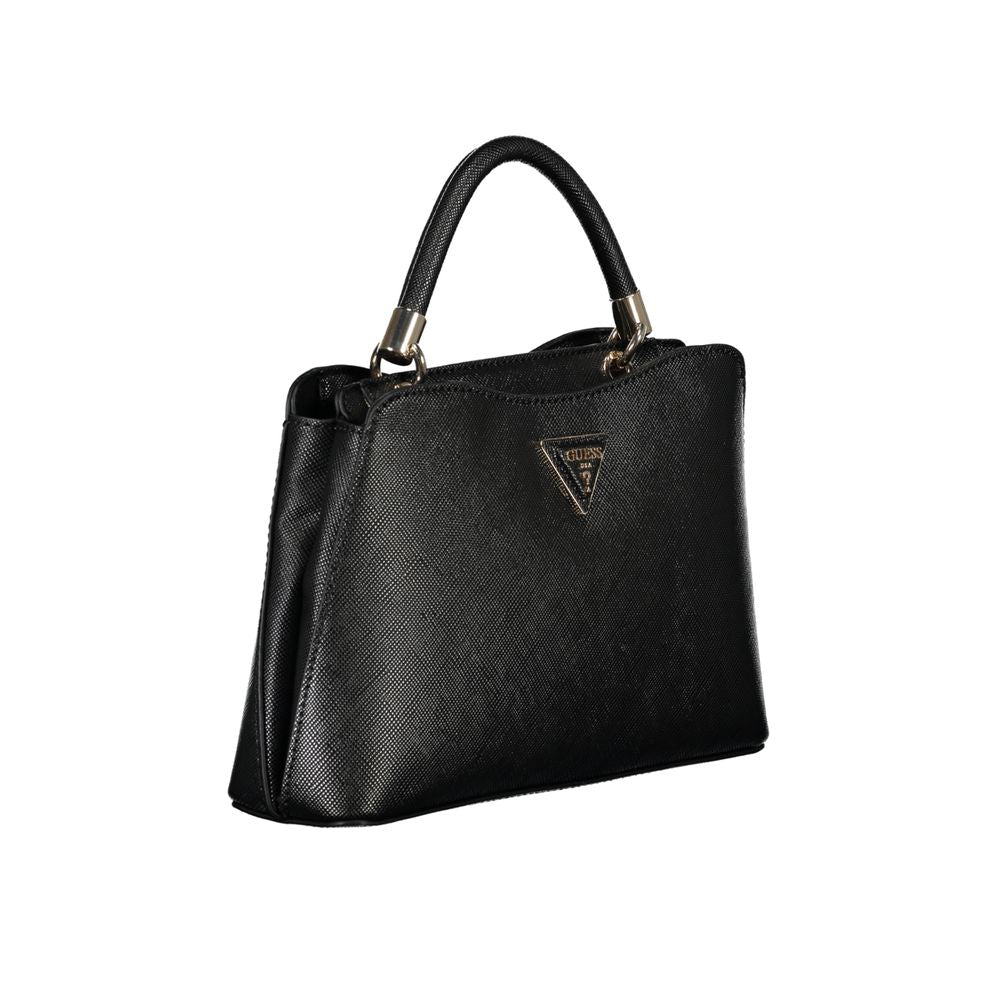 Black Polyethylene Handbag - GLAMHUB BOUTIQUE 