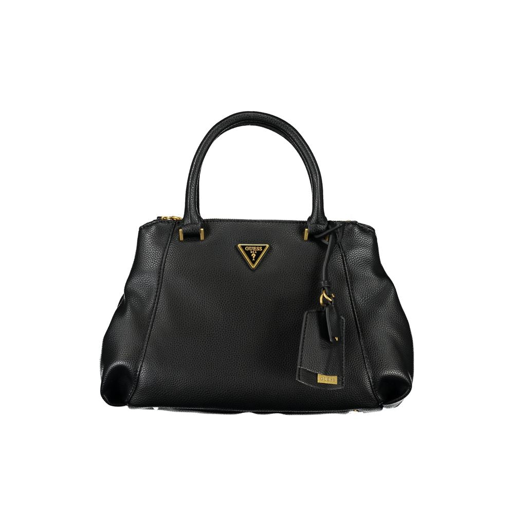 Black Polyethylene Handbag - GLAMHUB BOUTIQUE 