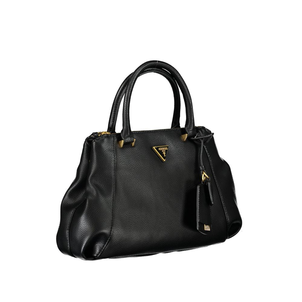 Black Polyethylene Handbag - GLAMHUB BOUTIQUE 